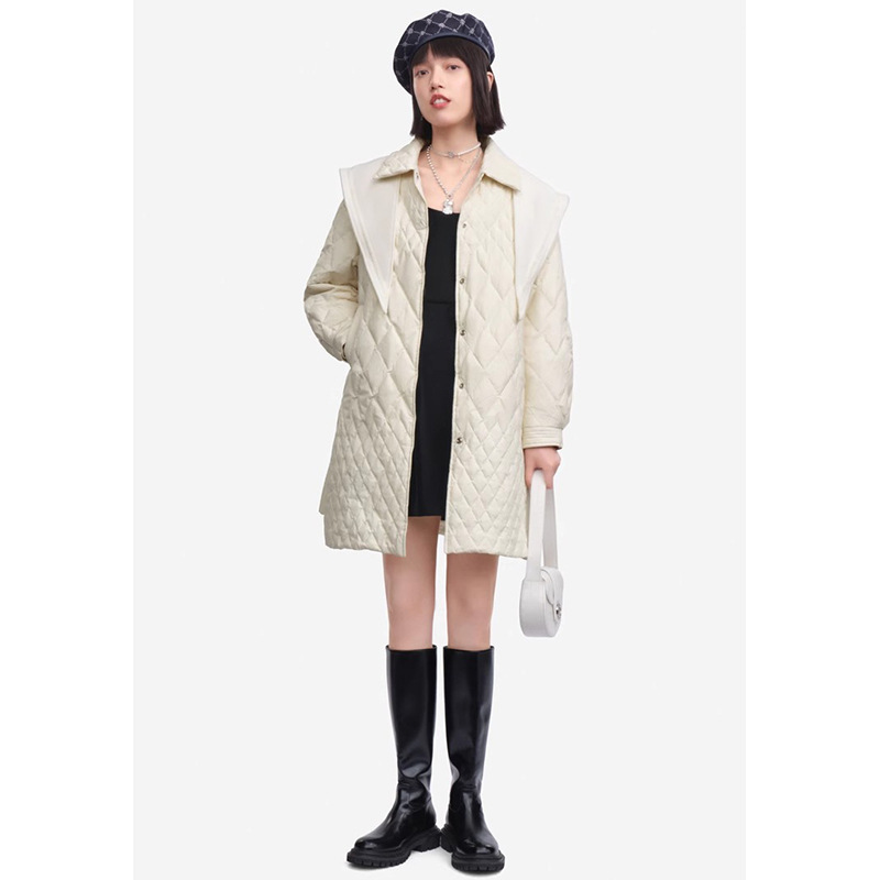 冬季保暖羽绒服鹅绒披肩式羽绒服