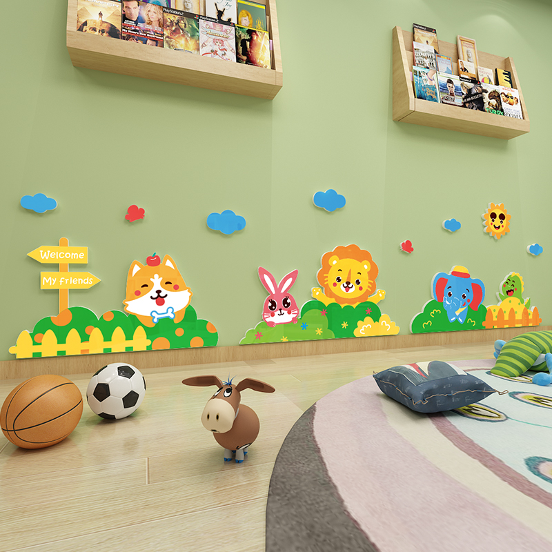 幼儿园环创建设主题文化墙面装饰挂画儿童房间环境布置墙贴画用品
