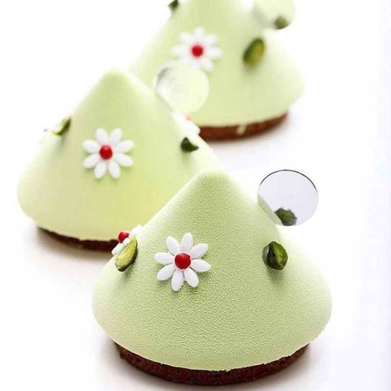 法式甜品慕斯蛋糕模具 8连圆锥形巧克力硅胶模具果冻香薰蜡烛模具