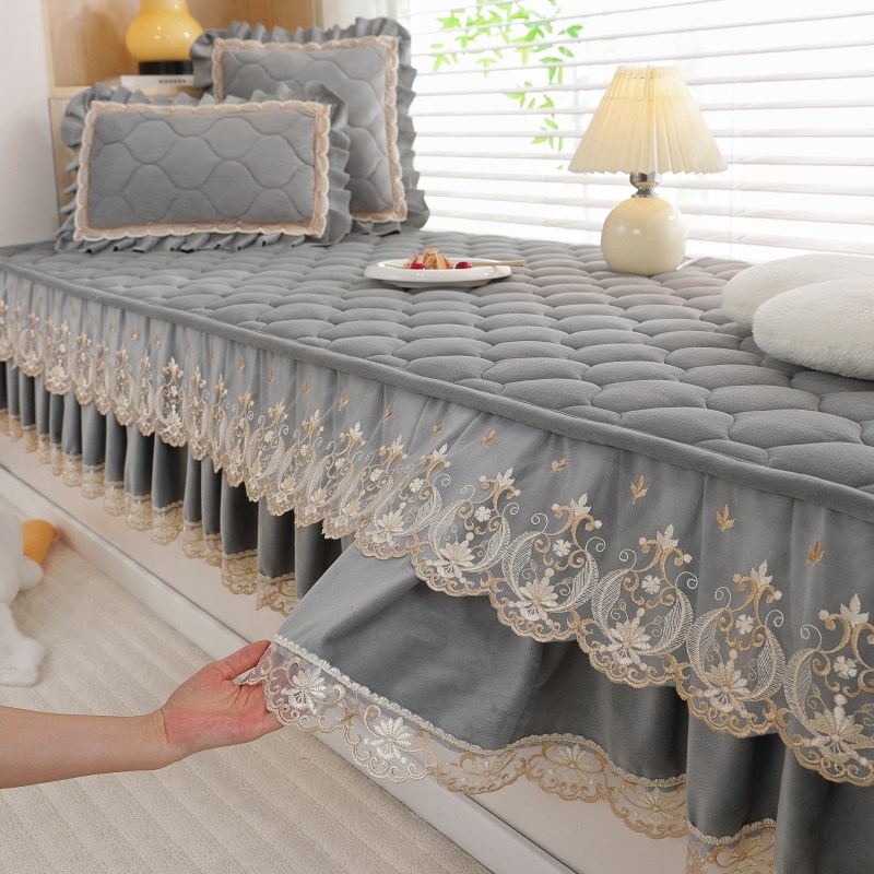 加厚飘窗垫新款窗台垫防滑定制奶油风卧室落地窗阳台装饰坐垫子冬