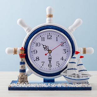 地中海钟表创意时钟摆台摆放式桌面客厅卧室静音台式座钟