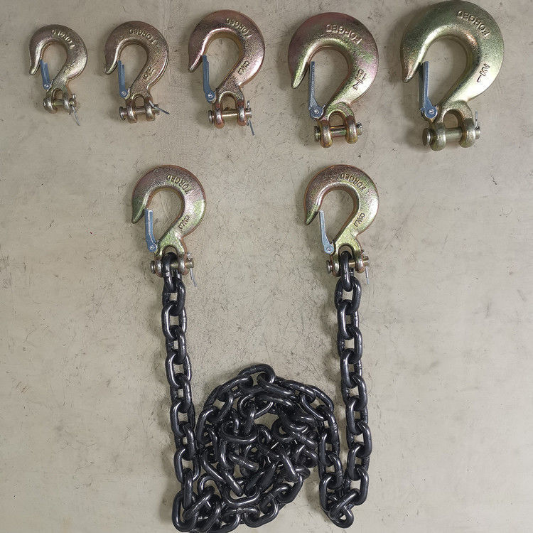 重链条钩吊链锰钢拖车链铁链带钩索具石头吊链捆绑链铁链挂钩