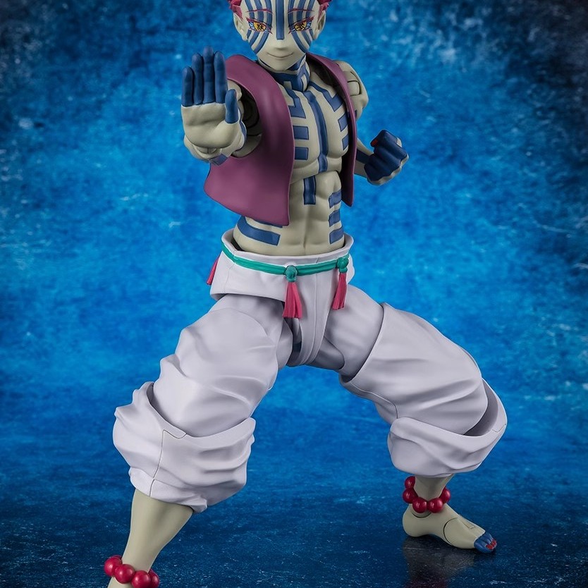 万代 SHF 鬼灭之刃 上弦之叁 猗窝座 可动手办模型