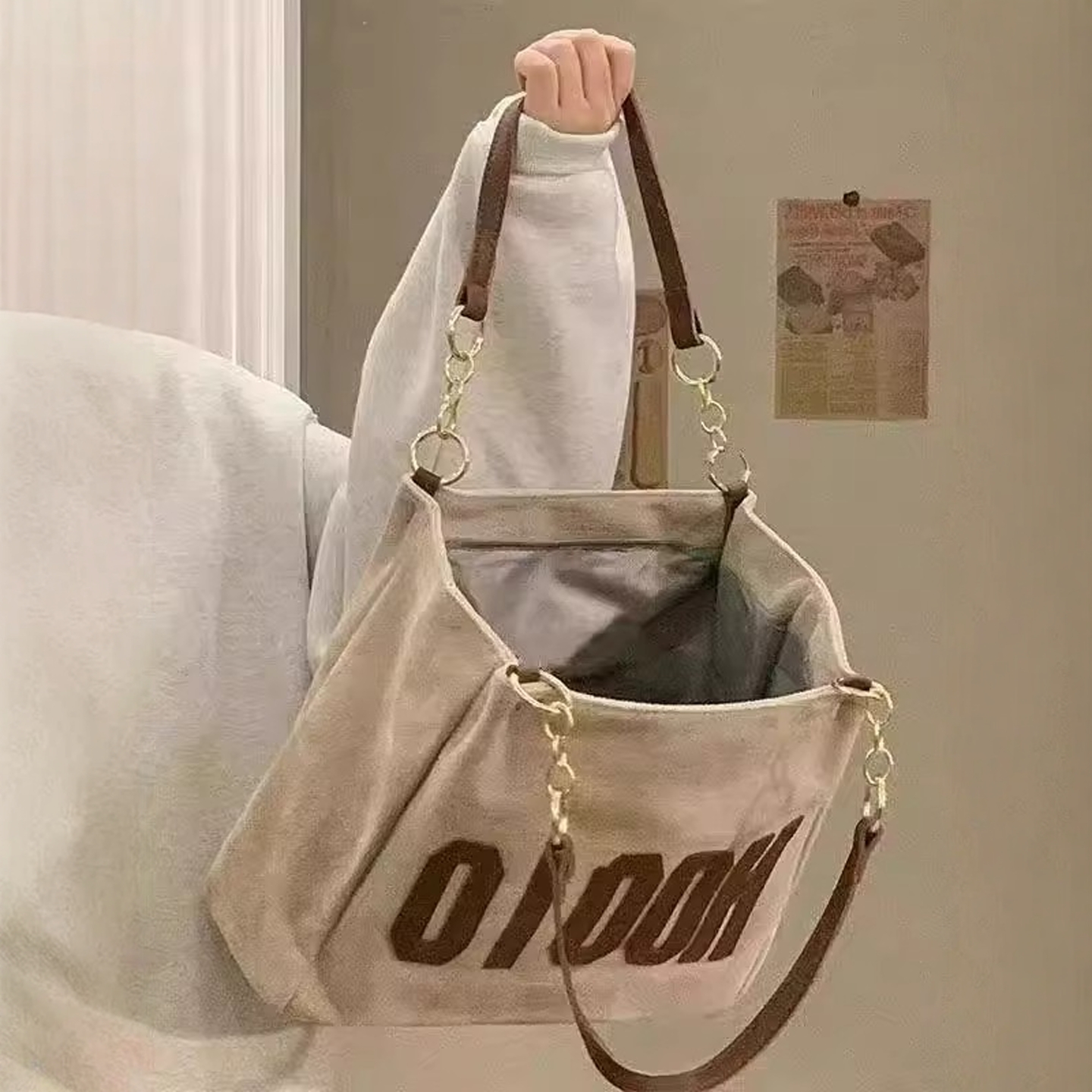 【原创设计】上课单肩帆布大容量