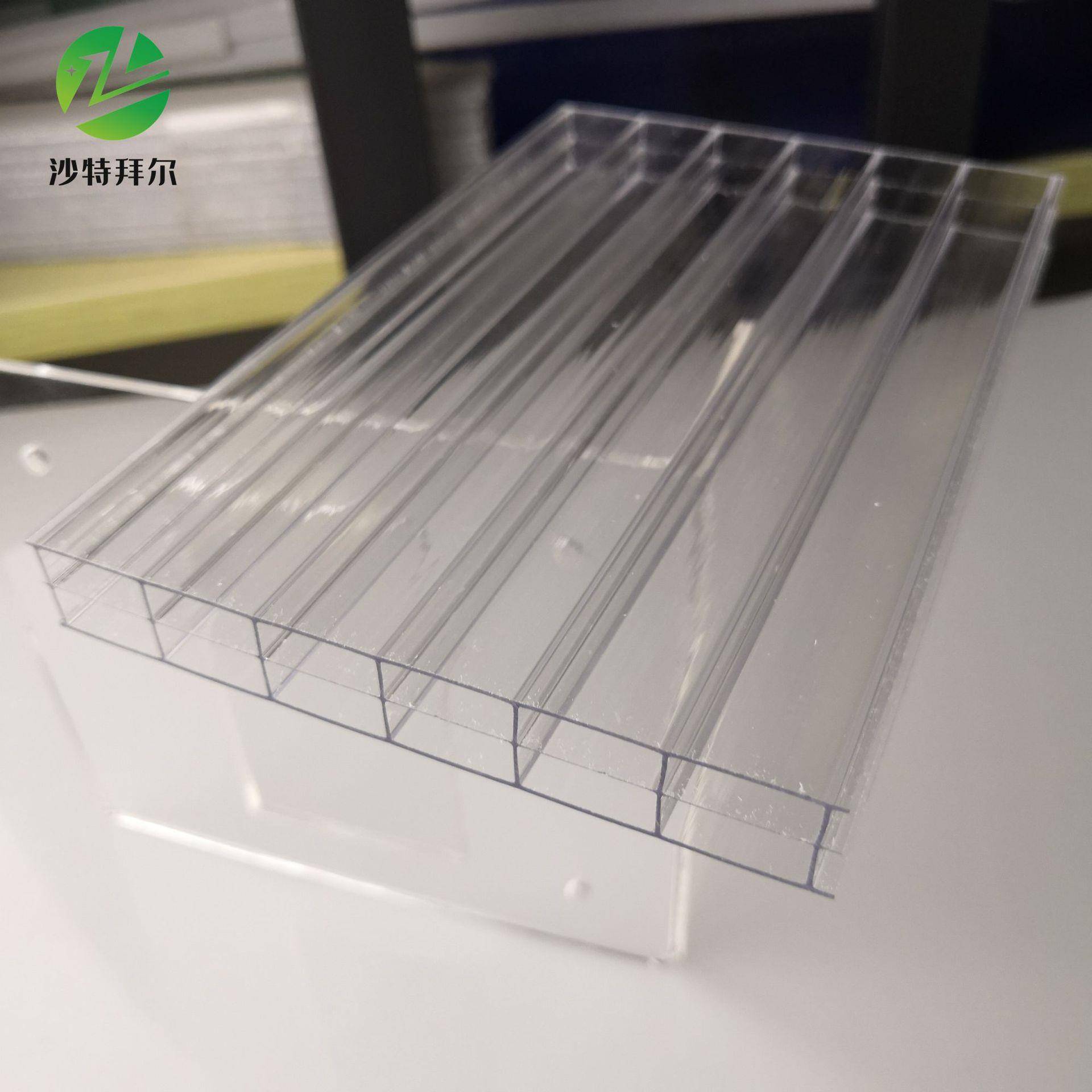 三层透明中空pc阳光板14mm农业种植大棚阳光板全新顶棚材料