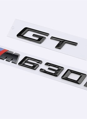 宝马GT M630I 640I 650I车标 后尾标 6系GT改装黑色字标贴 车标志