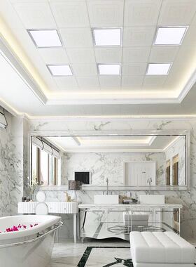 327x327*654嵌入式铝扣板led平板灯巴迪斯美赫的集成吊顶尺寸适用