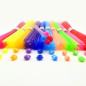 夜光折星星纸吸管星星半透明塑料管折叠五角星幸运星520创意 包邮