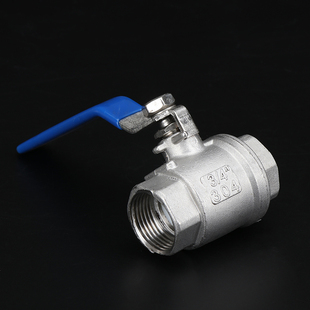 304不锈钢丝口球阀 4分 不锈钢内螺纹两片式阀门开关 6分 1寸重型