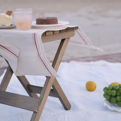 实木茶几简约小户型客厅家用可移动小桌子折叠露营桌置物架迷你桌