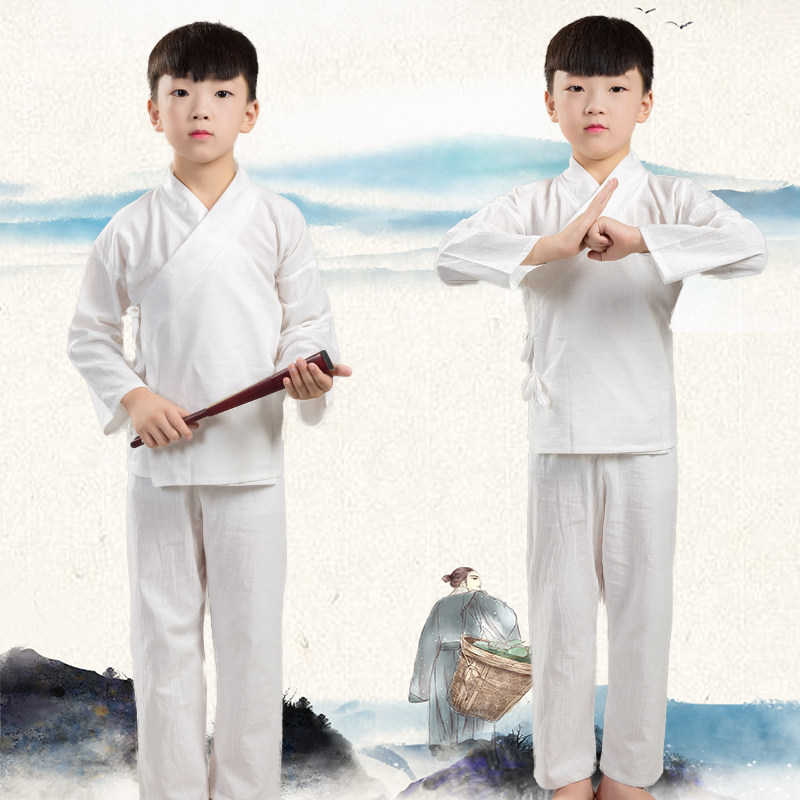 古装汉服男女儿童中衣打底内衬白色竹节棉古代内衣睡衣套装表演服,童装/婴儿装/亲子装,儿童演出服,淘宝优惠券,粉丝福利购,淘宝优惠卷