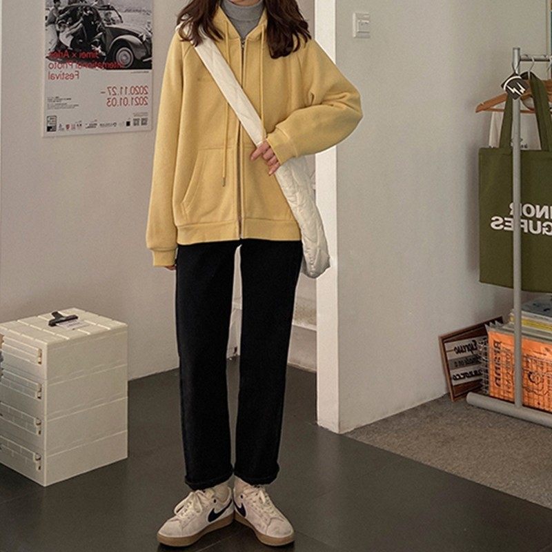 黑色加绒牛仔裤女秋冬高腰宽松胖mm梨形身材显瘦裤子直筒烟管裤冬,女装/女士精品,牛仔裤,淘宝优惠券,粉丝福利购,淘宝优惠卷