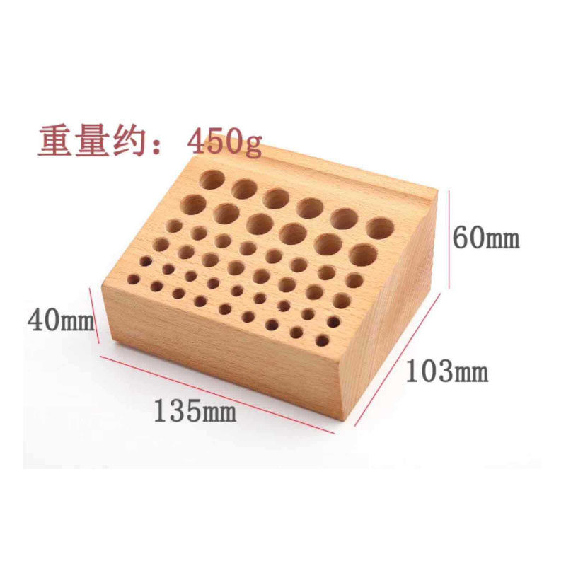 修表工具 46孔木制钟手表工具架  螺丝刀起子收纳架实木底座插座,五金/工具,其它工具,淘宝优惠券,粉丝福利购,淘宝优惠卷