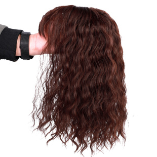 头顶补发头发稀少真发假发片女卷发蓬松无痕遮白发盖刘海妈妈短发