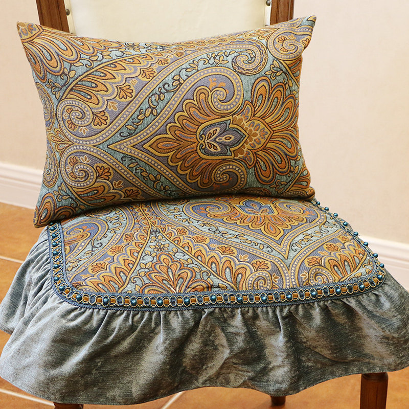 美式坐垫椅套套装餐桌布座椅子垫家用四季通用北欧靠背罩轻奢餐椅