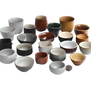 陶迷手工粗陶斗笠个主人闻香杯茶碗功夫茶杯陶瓷品茗杯子大号茶具