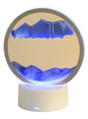 创意流沙画摆件沙漏桌面客厅家居装饰品3d立体小夜灯男女生日礼物