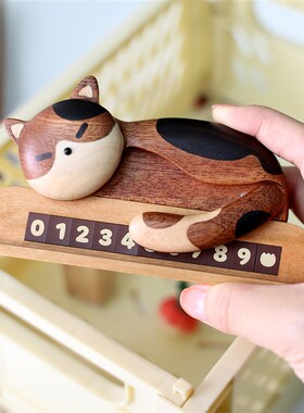 【懒猫号码牌】创木工坊电话挪车牌汽车创意可爱猫咪车载摆件