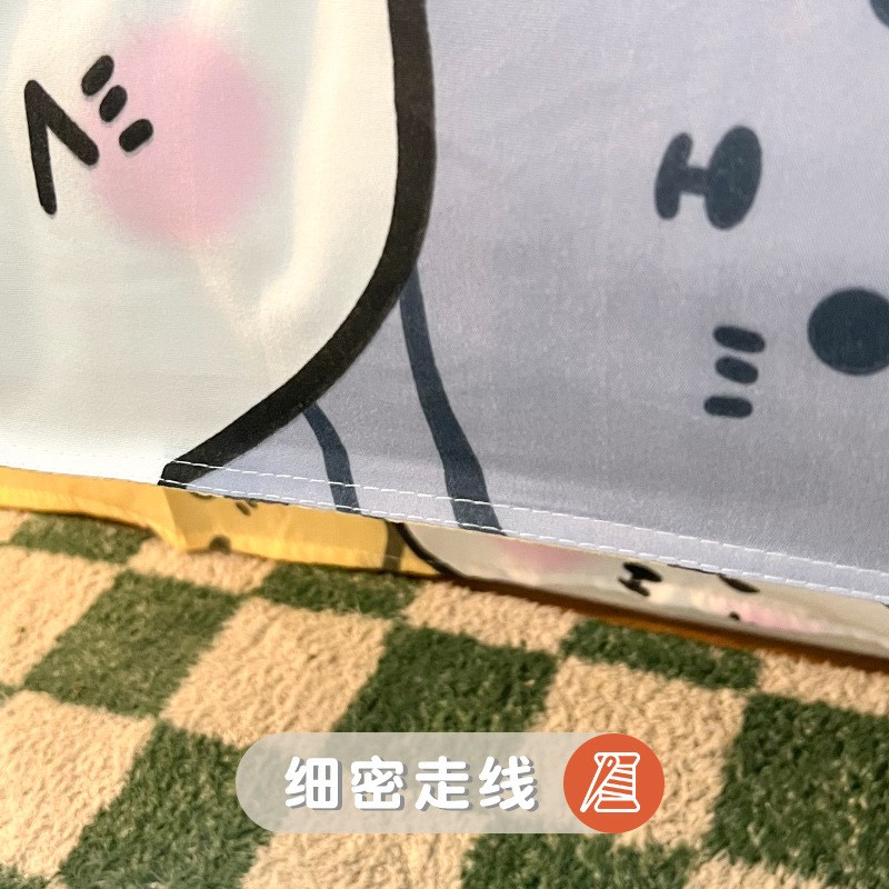 床单四件套被套夏季单人学生宿舍三件套磨毛单件被罩卡通床上用品