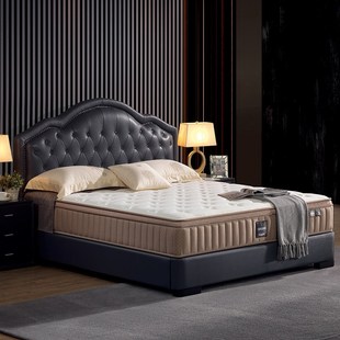 晚安床垫乳胶床垫独袋弹簧席梦思床垫29cm厚加厚加大卷包乳胶2米