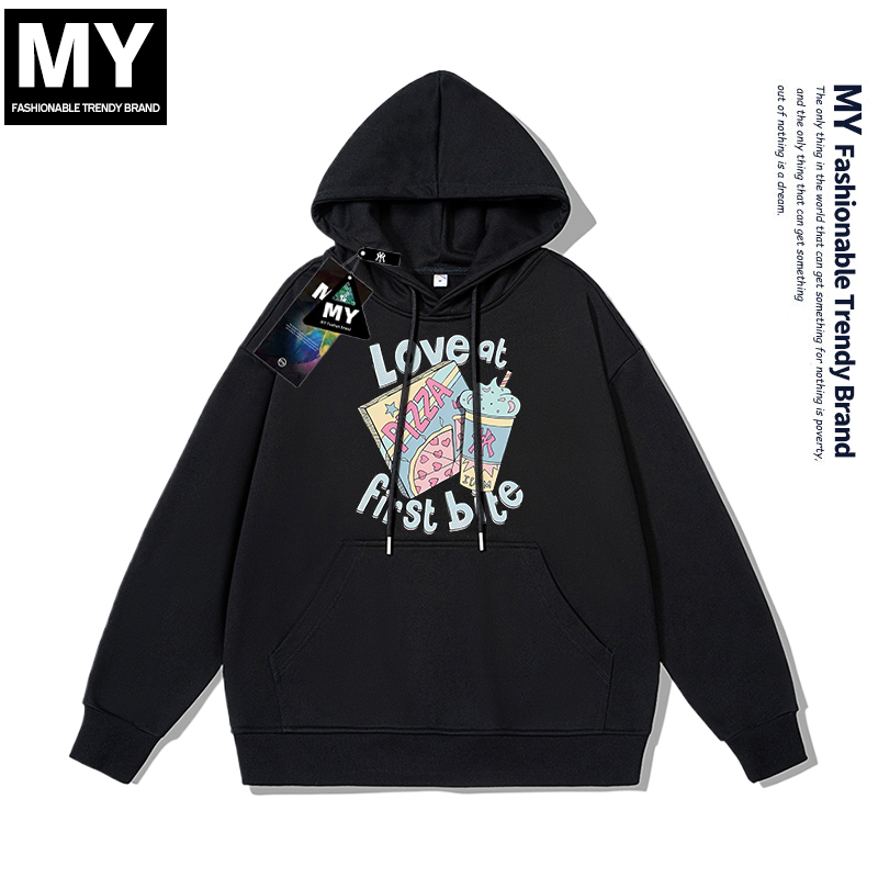 2025秋冬季美式印花卫衣园领情侣装百搭潮流卫衣