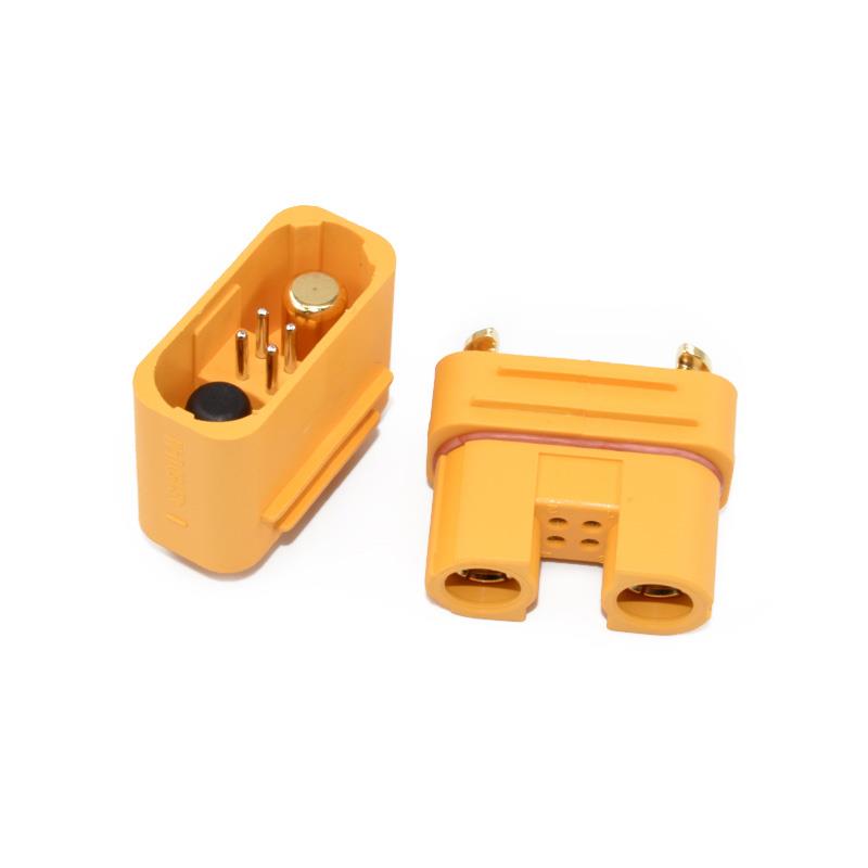 AS150U防打火插头带信号针连接防水大电流无人机电池连接器