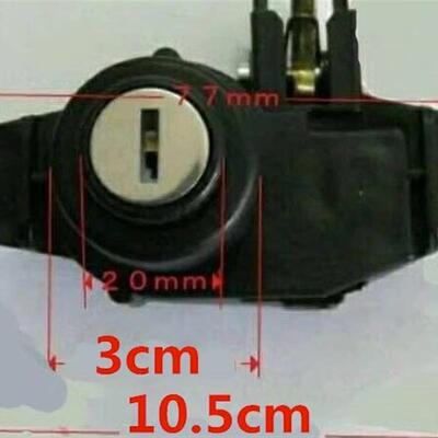 通用踏板摩托车电动车尾箱后备箱锁储物箱配件锁芯塑料箱锁头黑