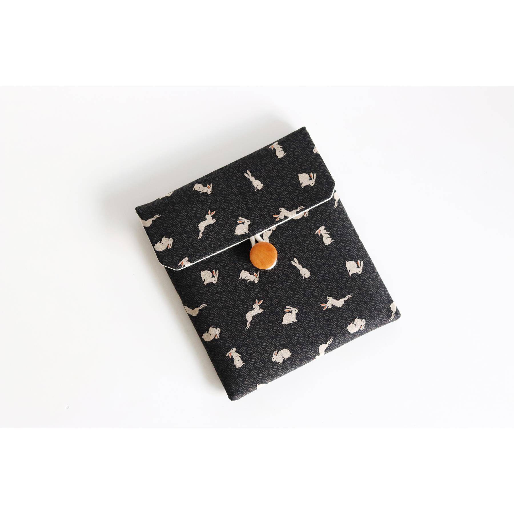 手工和风黑兔艺内胆包保护套适用于kobo libra2Clara colour