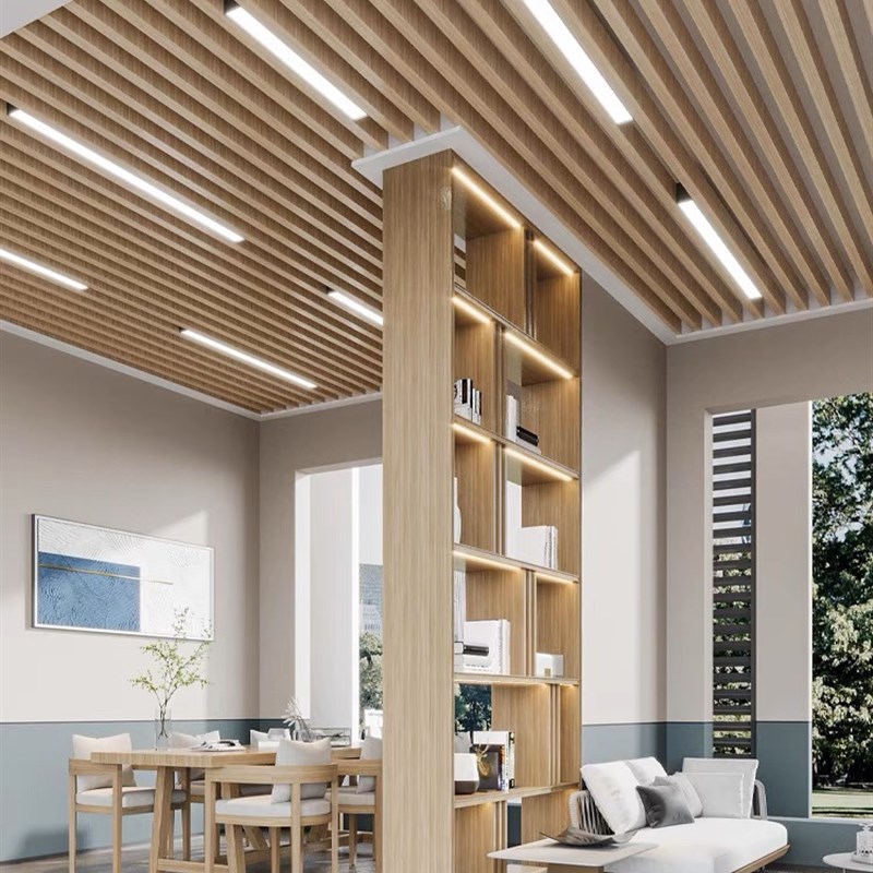 led方通灯长条灯铝方通办公灯格栅吊顶办公室吊灯超市条形灯