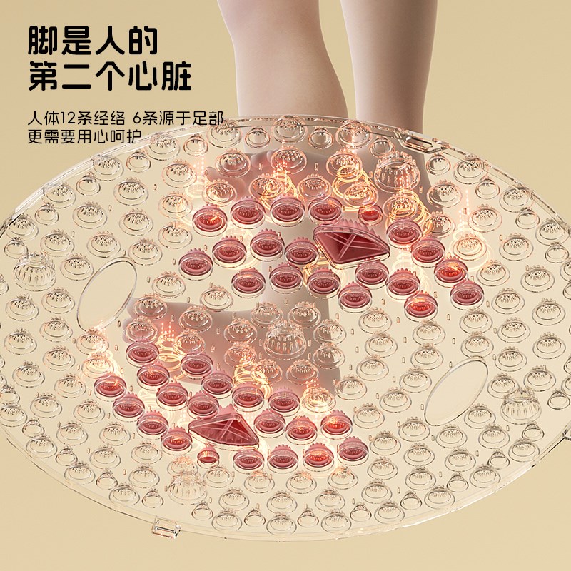 中医圆形指压板超慢跑步足底按摩垫子室内通经络原地脚趾踩趾专用