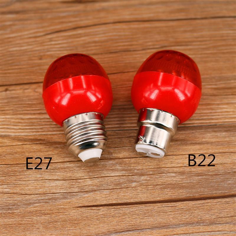 神枱灯顶头胆神台灯LED灯泡红色卡口B22E12E14E27螺口灯笼球泡供