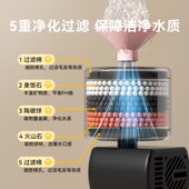 猫咪陶瓷饮水机防打翻不湿嘴喝喂水器自动循环流动宠物饮水器滤芯