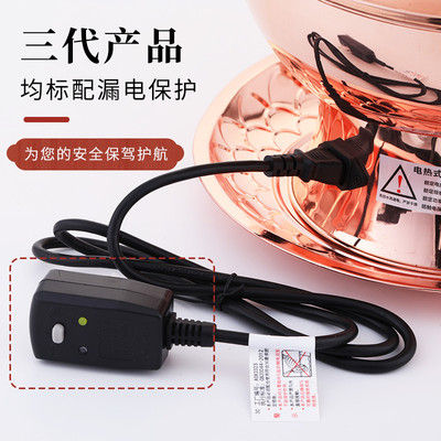 铜火锅纯紫铜加厚木炭电碳两用老式铜锅纯铜家用火锅鸳鸯锅插电