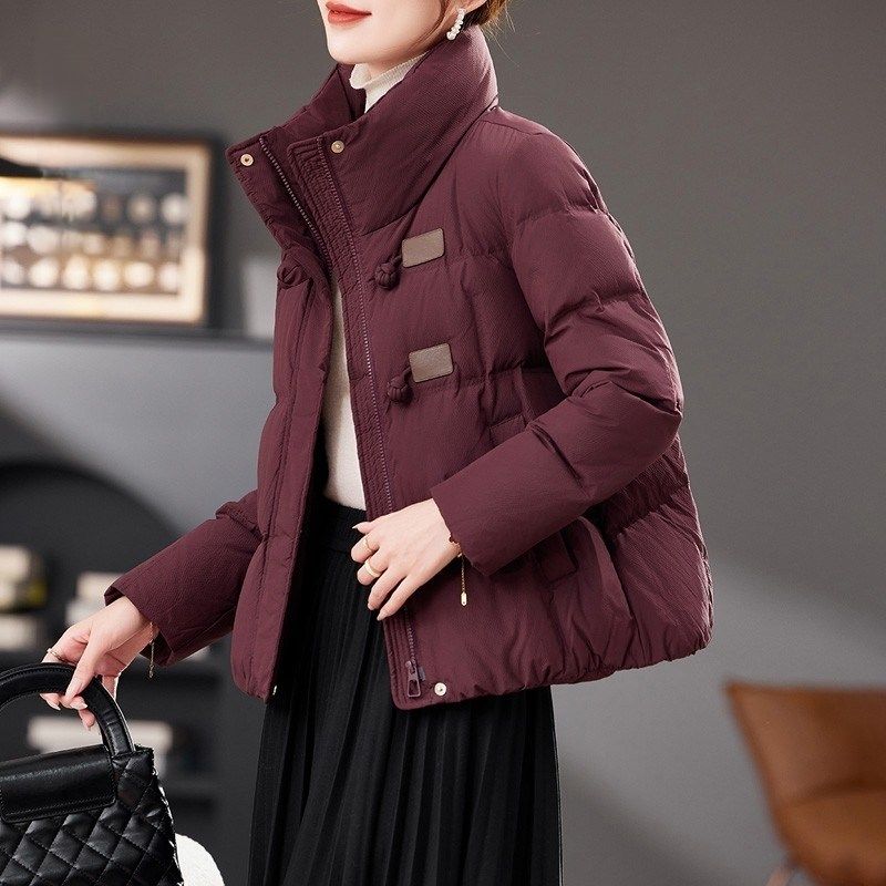 安可拉红羽绒服女款冬季小个子2024新款高级感洋气女士冬装短外套