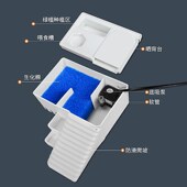 乌龟带晒台饲养缸造景生态家用小型别墅底排水一体混养龟缸塑料缸