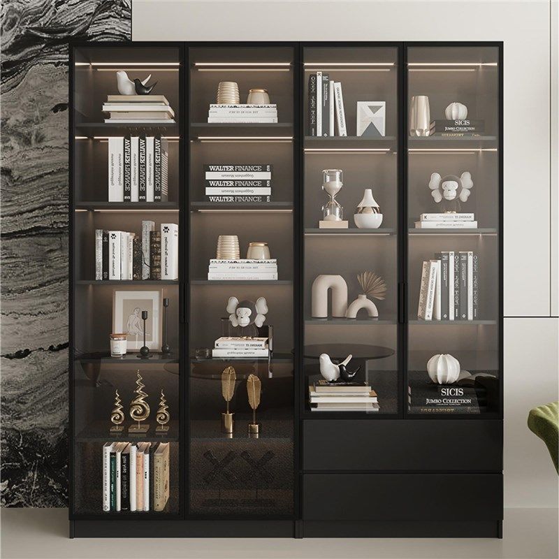 红酒柜客厅靠墙展示架小型酒架置物架威士忌小酒柜收纳架装饰柜