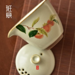 汝窑手抓壶 陶瓷三才盖碗 手工仿古汝瓷开片功夫茶具普洱泡茶器