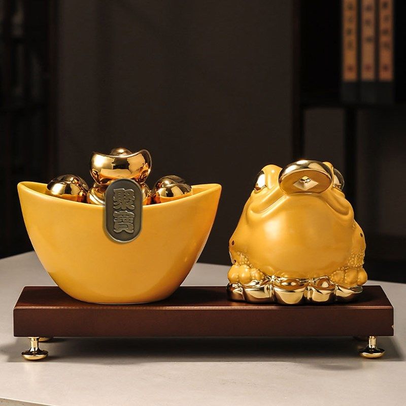 金元宝聚宝盆招财摆件高端家居客厅玄关屏风酒柜一桶金工艺装饰品,家居饰品,装饰摆件,淘宝优惠券,粉丝福利购,淘宝优惠卷