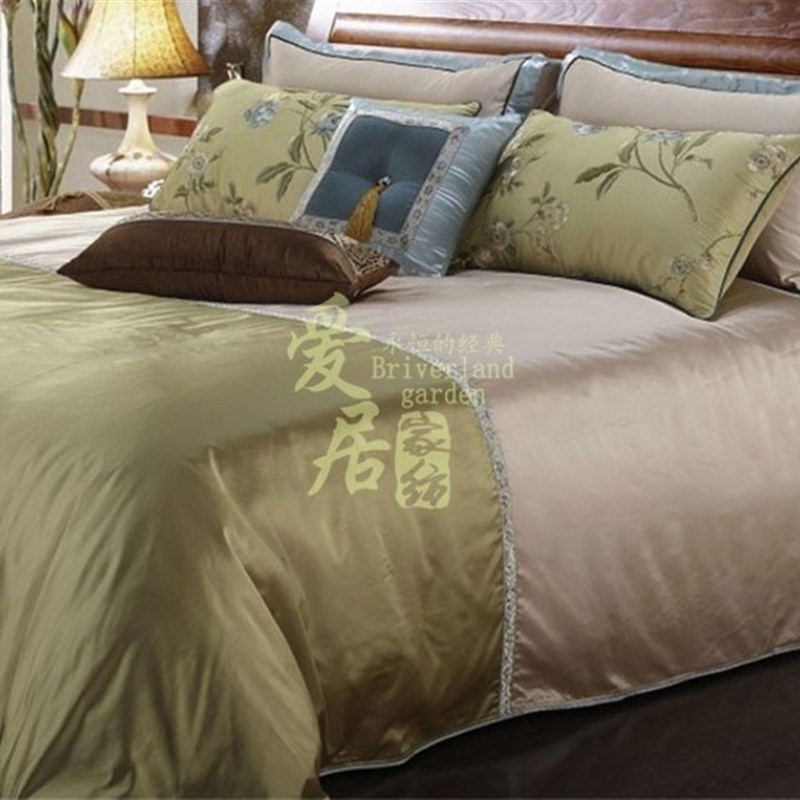 高档新中式床上用品欧式样板间八件套法式样板房床品多件套装定制