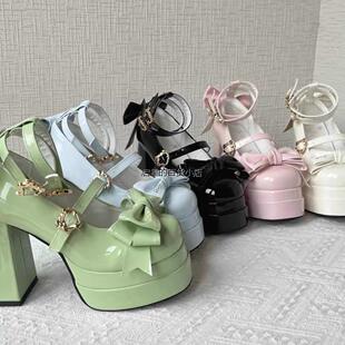 情之心愿lolita高跟鞋原创洛丽塔日系甜美夏季圆头情书原创玛丽珍