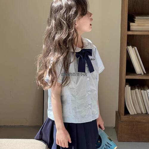 jk制服套装学院风夏季幼儿园班服小学生校服女孩衬衫百褶裙两件套