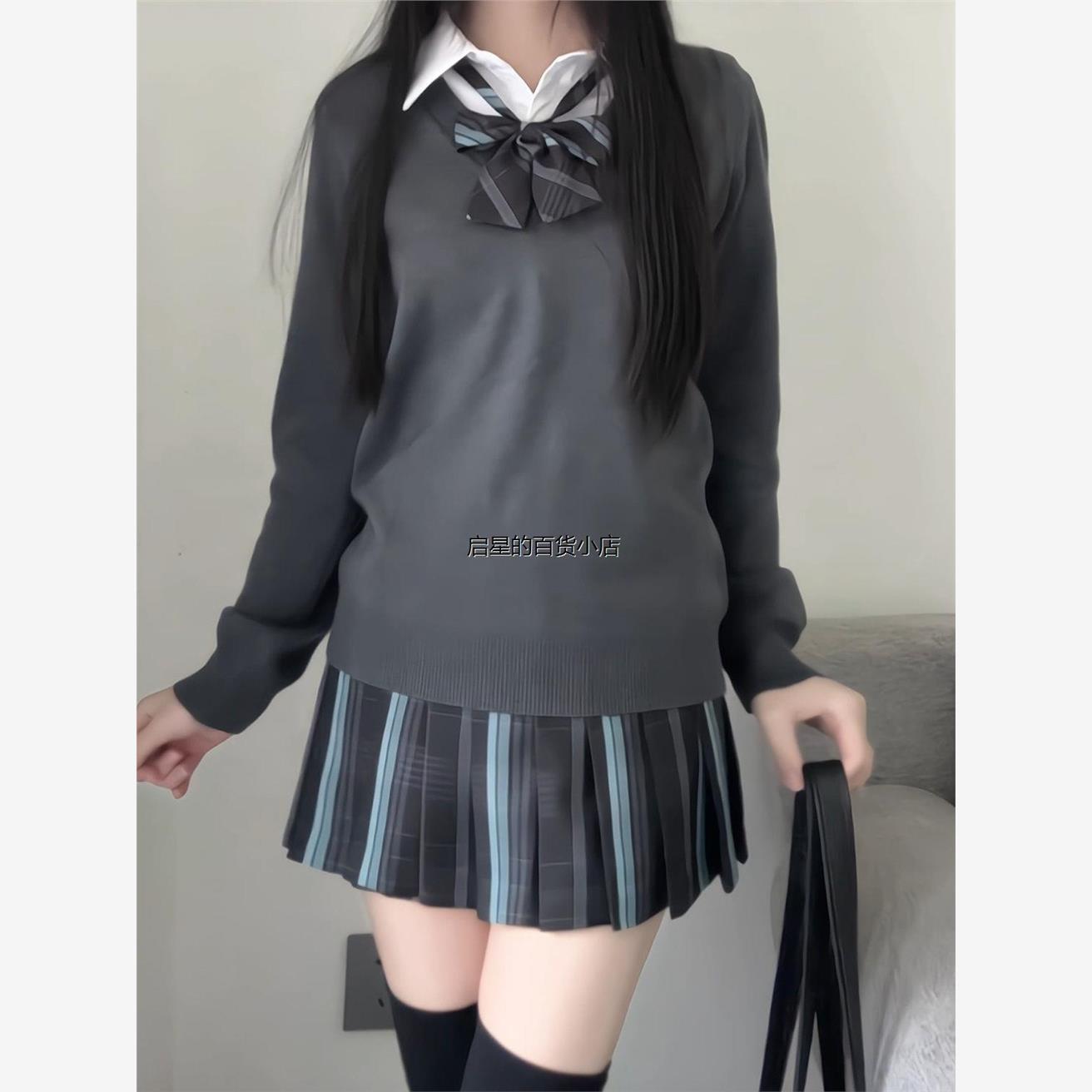 肥猫jk原创【初盐】正版女学生制服半身短裙百褶校供百搭可爱学生