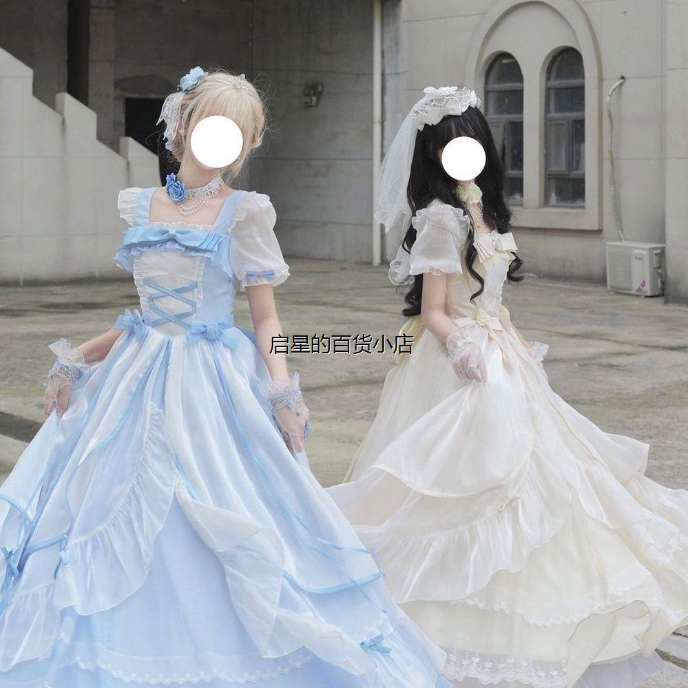 呜呼大裙子lolita飞行日记大花嫁成人礼服公主裙洛丽塔长裙生日女