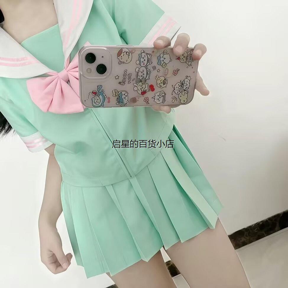 原创新款软妹萌小个子中间服水手服制服学院风日系套装JK套裙女