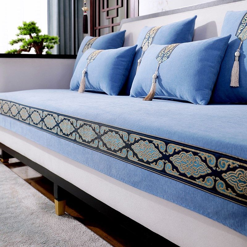 实木新中式沙发垫防滑布艺坐垫靠背巾盖布四季通用沙发垫套罩定制,居家布艺,沙发垫,淘宝优惠券,粉丝福利购,淘宝优惠卷