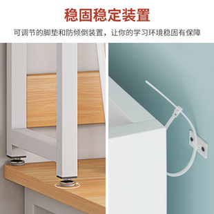 钢木书架书桌上收纳架台面小书柜加厚多层整理架子电脑桌面置物架