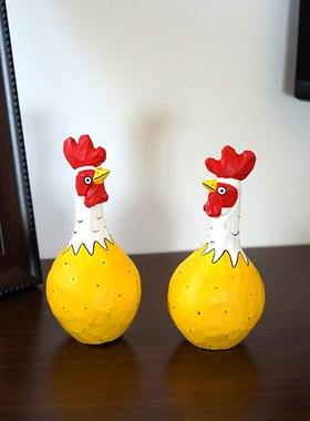 【激励你】【大吉大利】木雕小摆件鸡梨桌面可爱励志学生毕业礼物