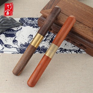 黑檀木手工壶叉纯铜壶盖叉铁壶专用功夫茶具配件壶盖置铜壶盖置壶