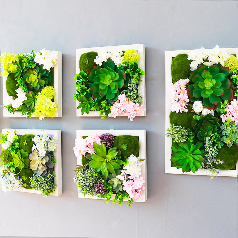 多肉植物壁挂装饰品绿植餐厅客厅卧室背景墙田园墙面装饰花北欧