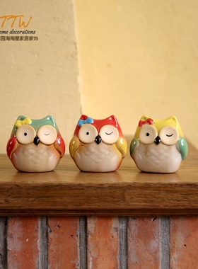 美式乡村家居 装饰品摆件 客厅书房 猫头鹰 软装饰品样板间摆件
